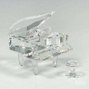 Swarovski Crystal Grand Piano & Stool Figurine